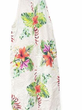 Lungo L’Arno Sundress 100% Linen size small white floral beach resort NWT